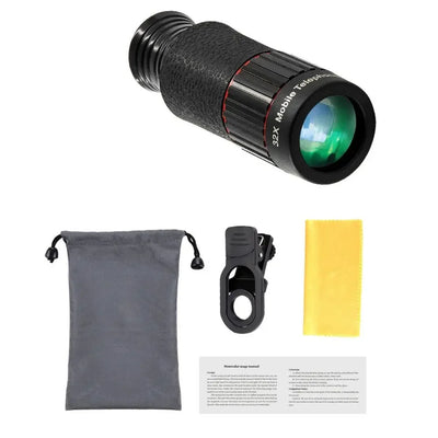 Universal HD Optical Cell Phone Lens Telephoto Lens Monocular Monocular Zoom Cell Phone Lens 32X Tripod Mobile Phone Lenses