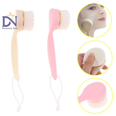 Handle Facial Washing Brush Exfoliating Face Brush Facial Brush Face Cleansing Brush For Lady Face Cleaning Women