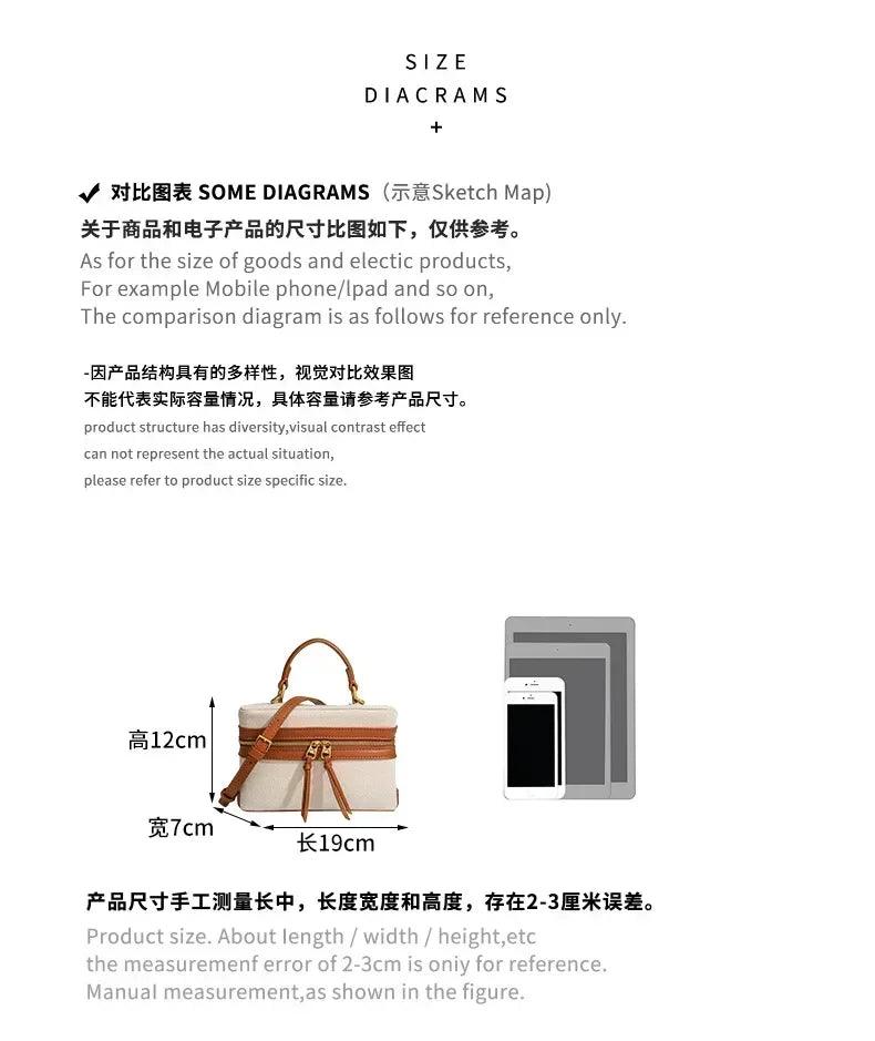 Fashion box women handbags designer thick canvas shoulder crossbody bags casual spring and summer small purses 2024