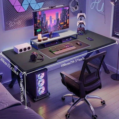 Desktop Computer Desk Ergonomic Gaming Table Bedroom Writing Desk K-type Luxury Stable Gaming Table Double Player Gaming Table