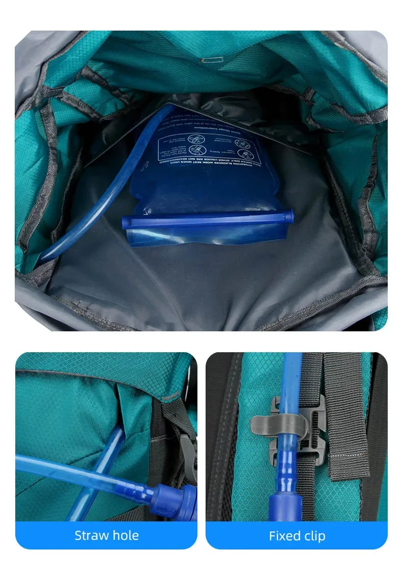 Hiking Backpack Camping Bag Mountain Climbing with Waterproof Rain Cover Daypack for Men Women Outdoor Travel Rucksack Fishing