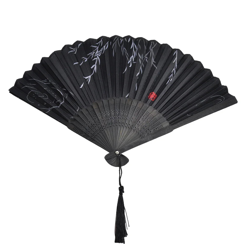 Folding Hand Fan Weddings Traditional Chinese Japanese Korean Art Craft Gift Bamboo Room Dance Props Wood Fans Home Decorations