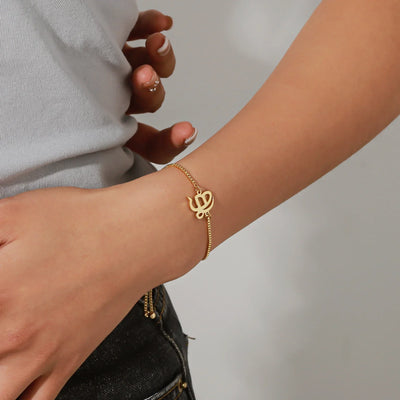 Punjabi Sikh Gold Box Bracelet Gift 18K Stainless Steel Bracelet Believer Faith Master Unique Symbol Religious Jewelry  Souvenir