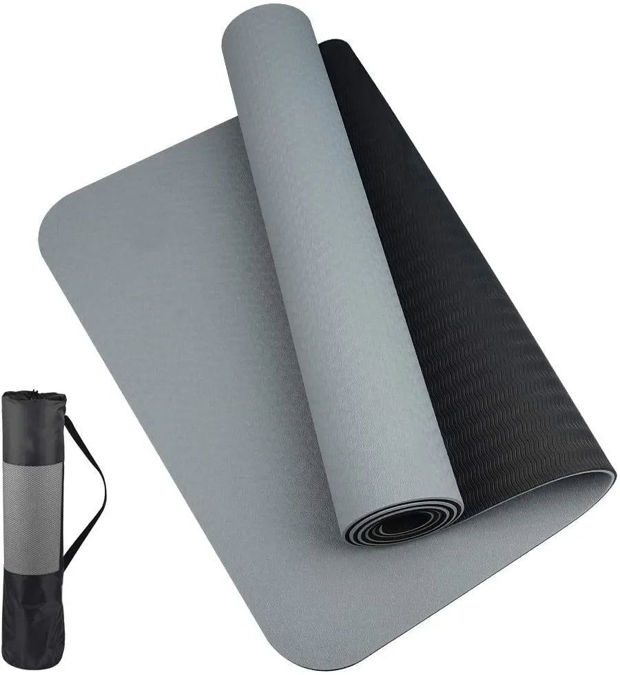 TPE yoga mat is environmentally friendly, odorless, elastic, waterproof, and anti slip. It is a professional yoga mat with genui