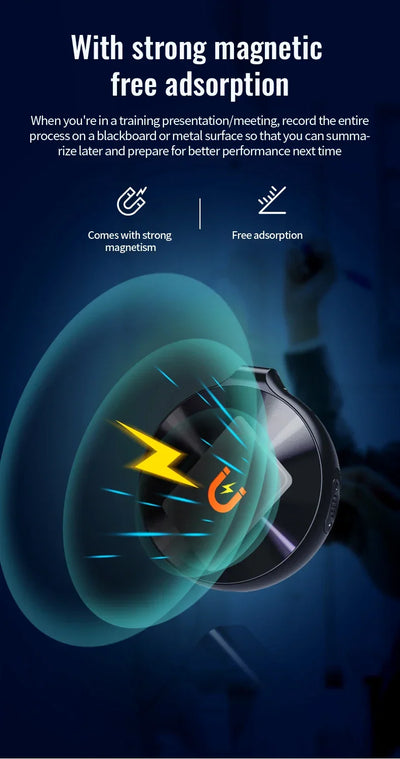 Voice Recorder Activated Recording Micro Dictaphone Digital Audio Smart Recorder MP3 Player Noise Reduction