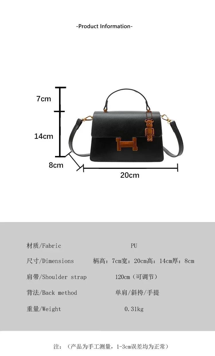 Premium designer crossbody bag for women leather shoulder messenger tote handbags ladies office fashion gift