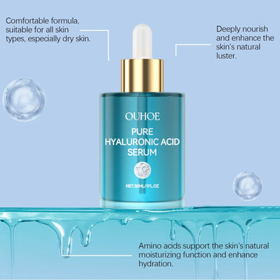 Hyaluronic Acid Serum Shrink Pores Fade Fine Lines Remove Dark Spot Improve Dry Moisturizing Lightening Repairing Facial Essence