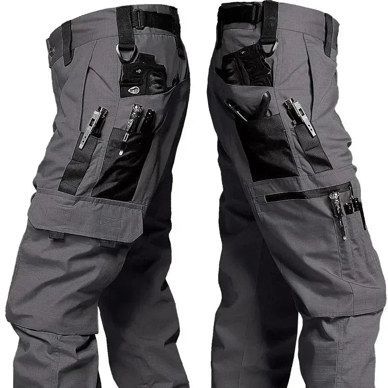 New Men Tactical Trousers Cargo Multi-Pocket Pants Outdoor Construction Work Wear Fishing Hiking Trekking Casual Pants Durable