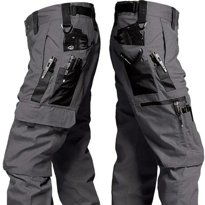 New Men Tactical Trousers Cargo Multi-Pocket Pants Outdoor Construction Work Wear Fishing Hiking Trekking Casual Pants Durable