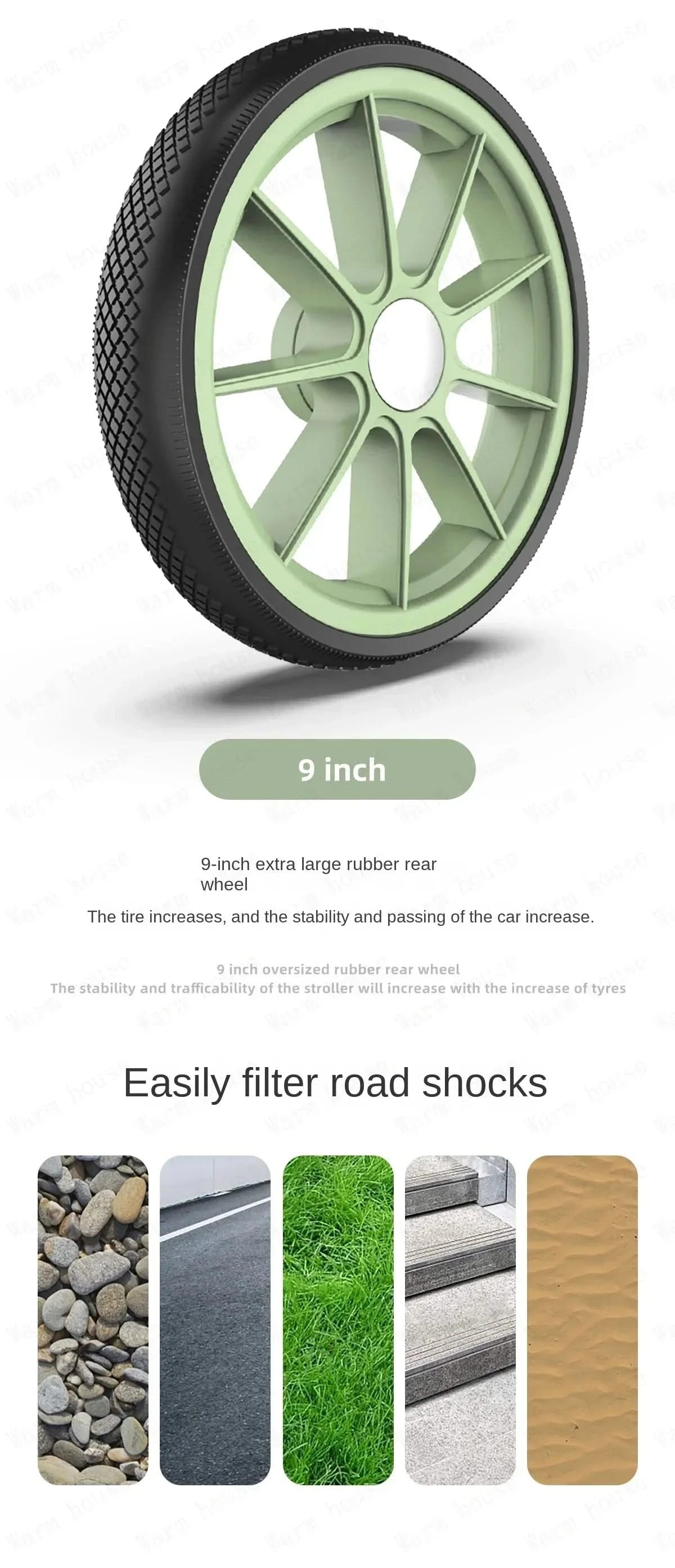 Portable High-view Baby Stroller Two-way Portable Baby Stroller Foldable Children's Four-wheel Baby Stroller 0-3 Years Old