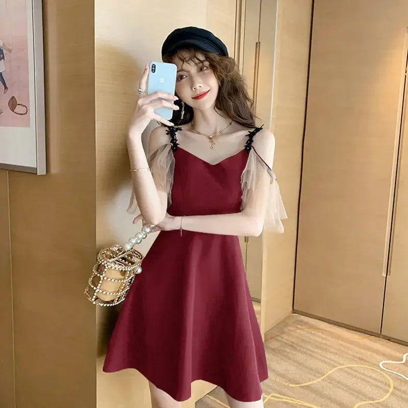 Slip Dress Woman Fashion 2024 Sundresses Party Korean Style Sexy Night Club Dresses for Women Prom Midi Black Green Purple Blue
