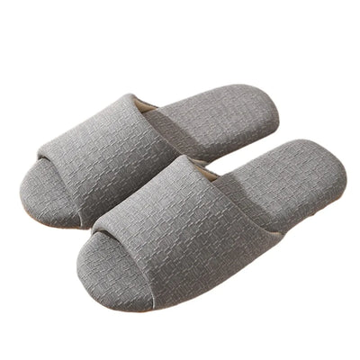 Fashion Japanese Style Suede Nap Slippers Open Toed Soft Silent Soles Slippers Casual House Shoes Indoor Slippers Women Female