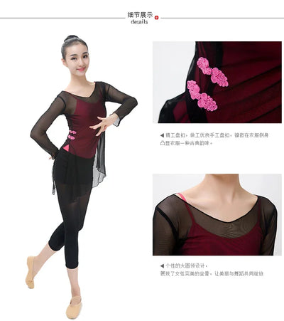 New fashion woman Classical Dancing clothes ballet Dance dress Adult Dance Practice clothes Elastic long sleeve Dance clothes