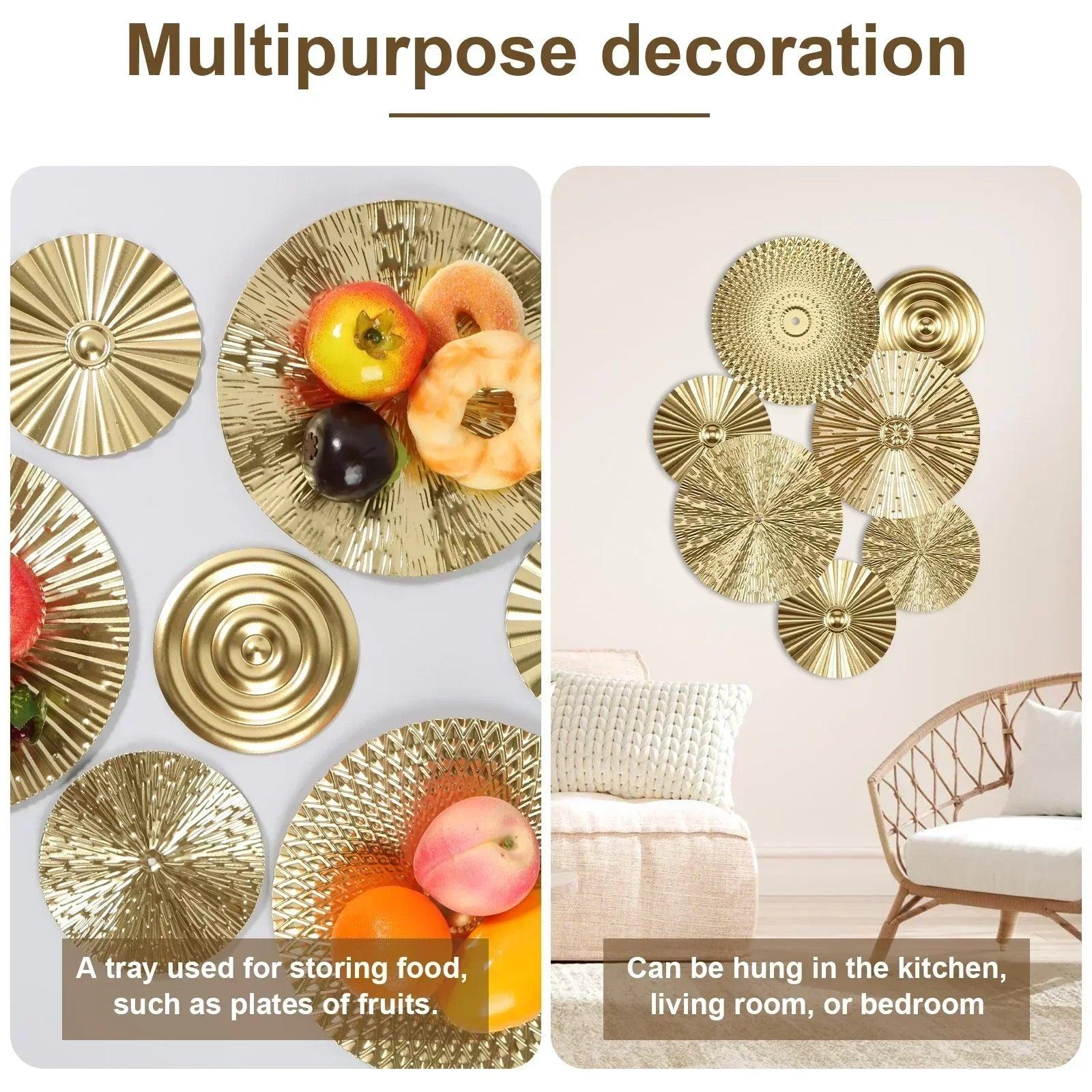 Gold wall decor metal art minimalist decoration hangable home exquisite hanging