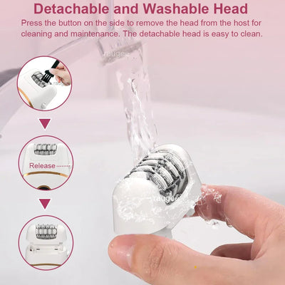 Electric Shaver for Woman Female Razor Women Body Epilator Bikini Trimmer Painless Hair Removal for Whole Body Arm Legs Underarm