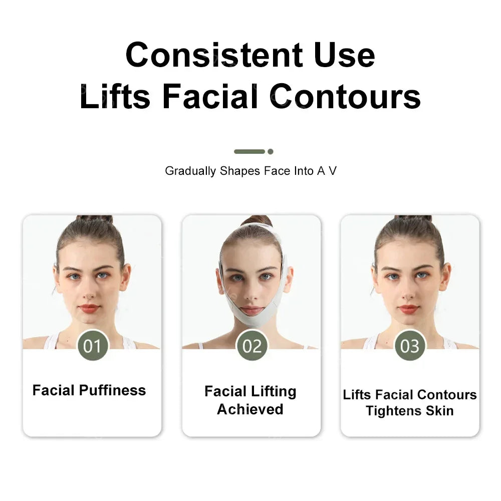 Face Slimming Bandage Face Lifting Belt V Line Face Slimming Strap Double Chin Tightener Slim Strap Facial Lifting Mask Tool