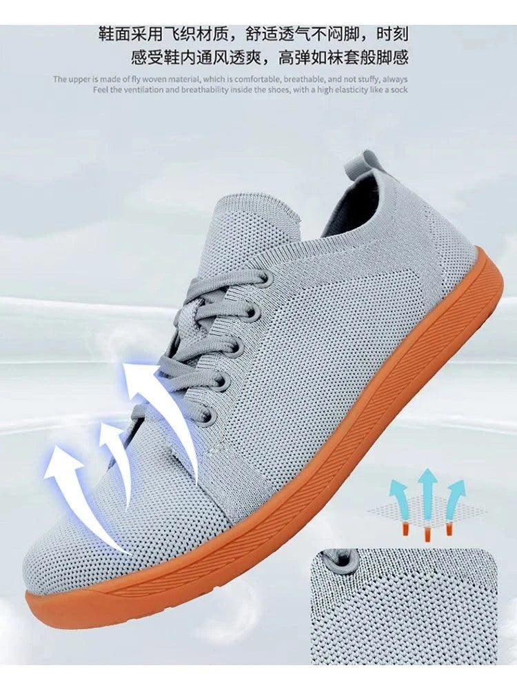 Wide Toe Barefoot Shoes Mens Womens Minimalist Walking Sneakers Shoes | Zero Drop Sole | Breathable Mesh