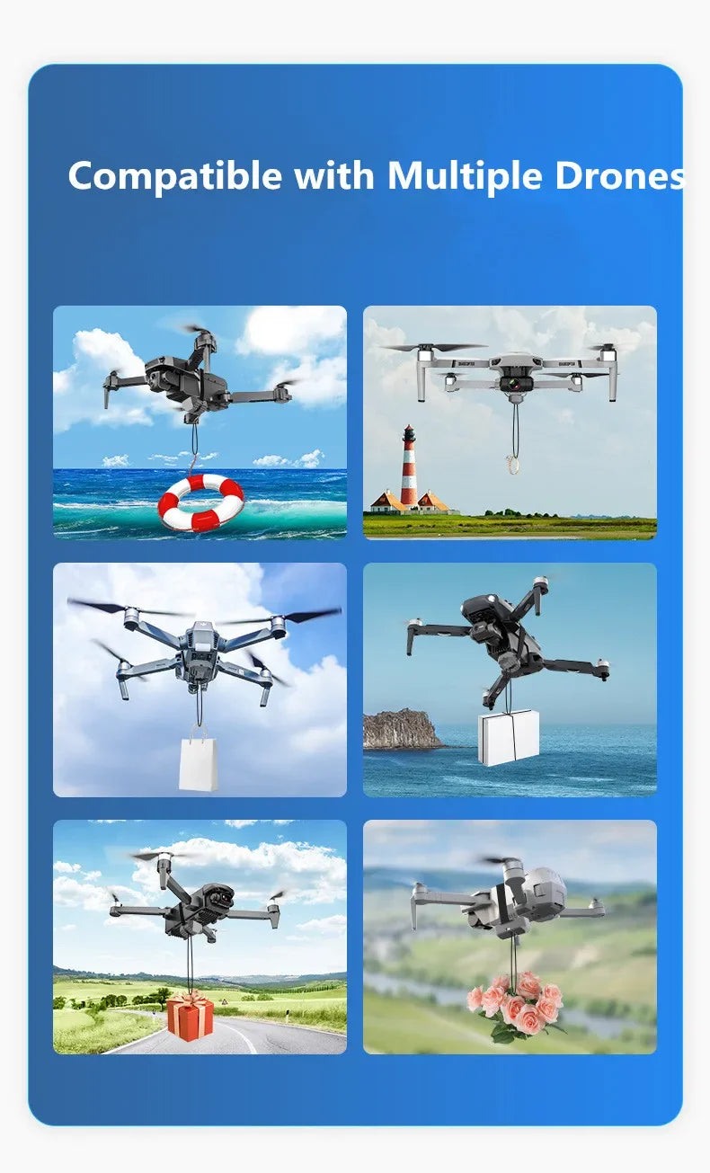 Drone Airdrop System for DJI Mini 3 Pro/Mini 3/ Mini 2 SE/Mavic 2/2S /Phantom 3 4/4 Pro for Wedding Scene Fishing Bait Rescue