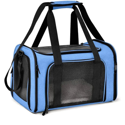 Portable Dog Cat Carrier Bag Soft Side Backpack Pet Carriers Dog Travel Bags Airline Approved Transport  Outgoing Pets Handbag