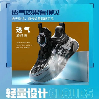 Children's school sports shoes breathable mat mesh casual anti slip easy to wear, suitable for boys and girls aged 5-10 years ol