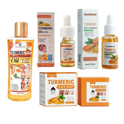 Turmeric Face Whitening Serum Turmeric Anti-oxidation Serum Turmeric Dark Spot Corrector Serum Facial Brighten Turmeric Oil Soap
