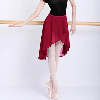 Dance Skirts For Women Chiffon Ballet Skirts Tulle Skirt Black Swimwear Cover Up  Dance Costumes Girls Adult Training Skirts