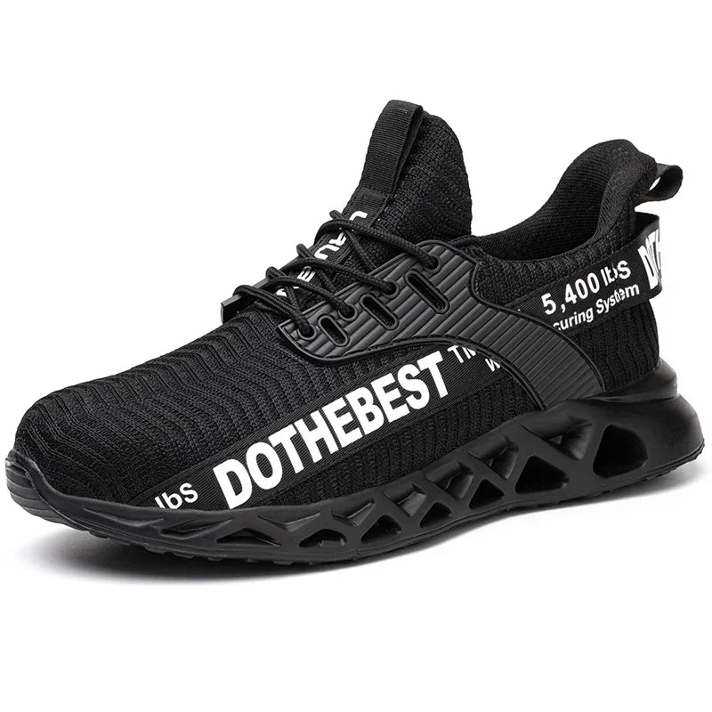 Safety Shoes Men For Work Sneakers Women Men Steel Toe Work Shoes Security Protective Shoes Lightweight Anti-Smash Anti-Puncture