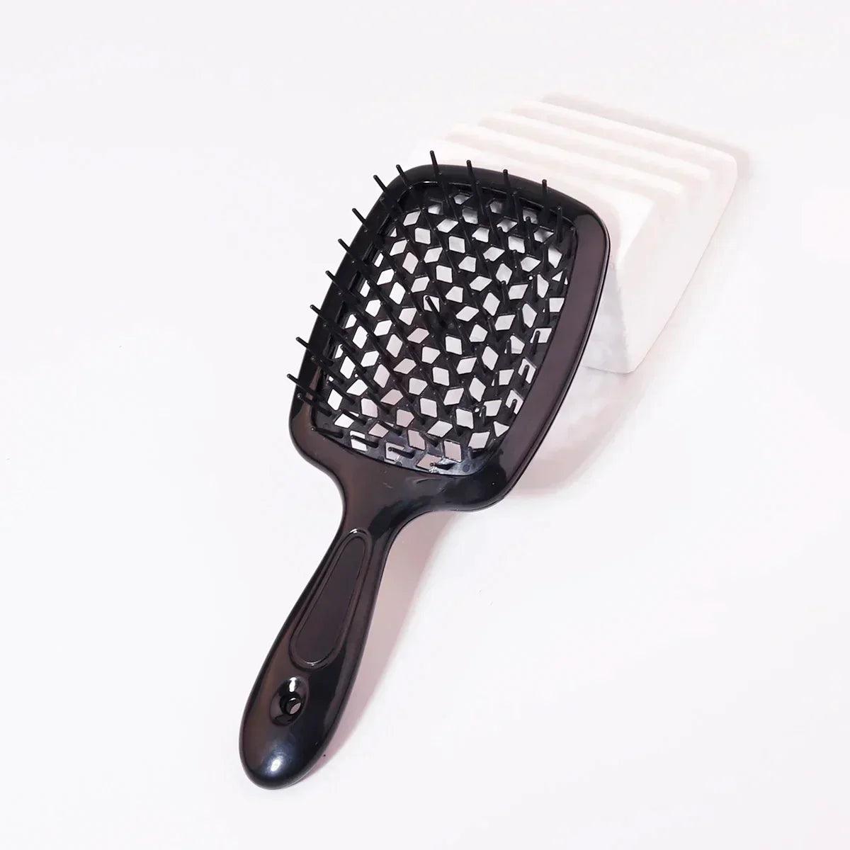 1 piece of mesh hollow massage comb straight hair styling brush drying special for real wigs