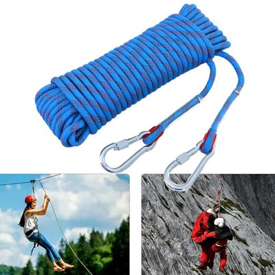 Outdoor Safety Rope Thickened 10m Safety Life Rope Climbing Rope Static Rock Mountaineering Rope Survival Fire Escape Car Rescue
