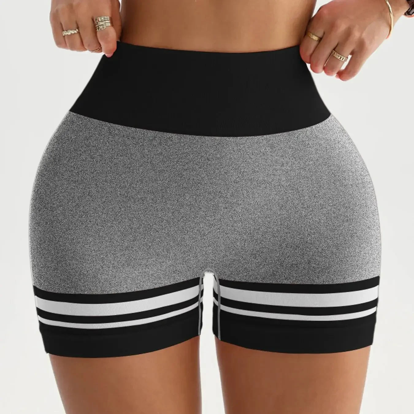 New Women V Back Line Shorts Elastic Running Biker Scrunch Sports Gym Pants Yoga Fitness Workout Training Casual Tights
