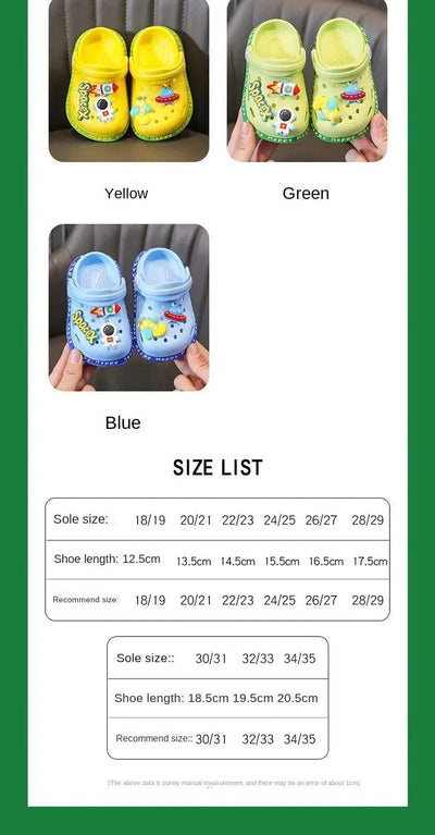 Anti-Skid Cartoon DIY Design Hole Soft Shoes | Baby | Kids Sandals | Children's Shoes | Slippers | Sandy Beach Slip-On Shoes For Toddlers