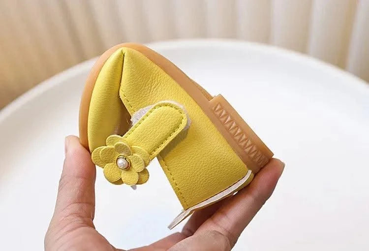 Spring Autumn Little Girls Ballet Shoes Sweet Chic Kids Fashion Princess Leather Shoes Causal Versatile Children's Flats Soft