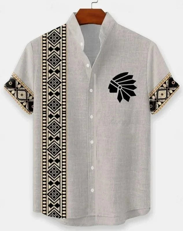 Men's New Linen Hawaiian Shirt 3D Fashion Short Sleeve Casual Urban Trend Summer Comfort Vacation