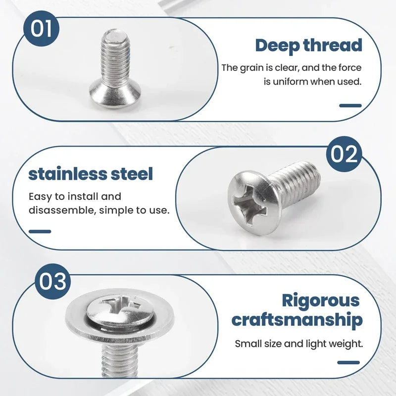Snowboard Binding Screw Set Include 4 Pieces Snowboard Mounting Screws And 4 Pieces Snowboarding Screw Washers