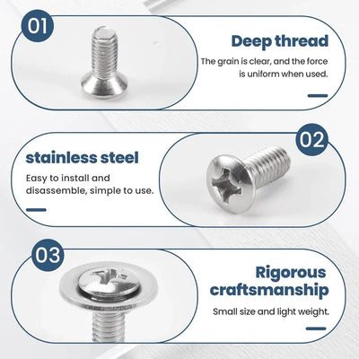 Snowboard Binding Screw Set Include 4 Pieces Snowboard Mounting Screws And 4 Pieces Snowboarding Screw Washers
