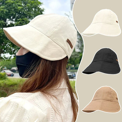 Women's Sunscreen UV Protection Hat UFP 50+ Fisherman Cap Sun Hat Portable Foldable Wide Brim Sun Bucket Hats Summer Adjustable