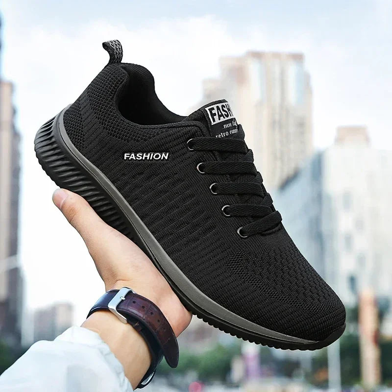 Athletic Shoes for Men Shoes Sneakers Black Casual Comfortable Knit Sneakers Breathable Athletic Running Walking Gym Shoes Men