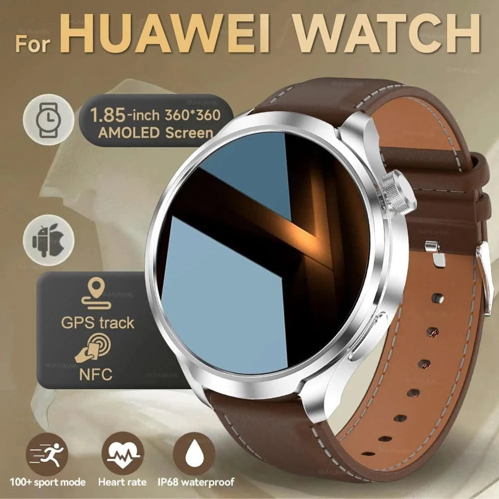 2025 New For HUAWEI High-end Sports Smart Bracelet Men GPS NFC 1.85 AMOLED Screen Compass Waterproof Bluetooth Call Smartwatches - Elanique