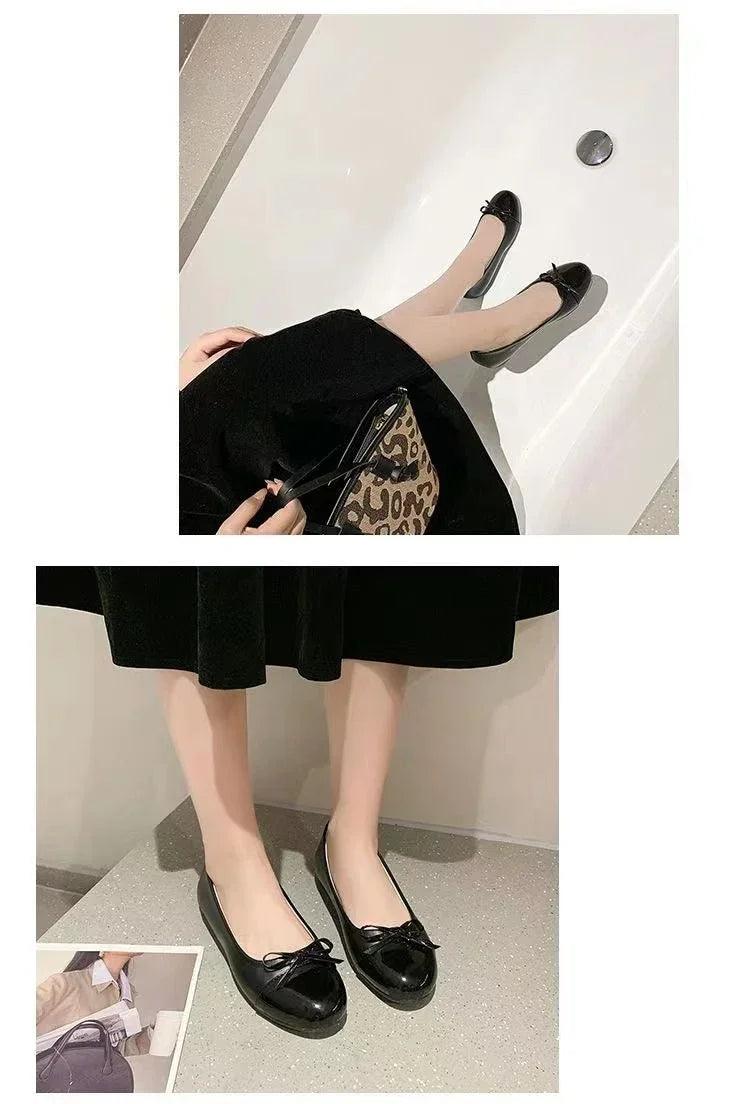 Women’s elegant bow-knot slip-on loafers flat shoes fashion ballerina woman/ladies zapatos de mujer
