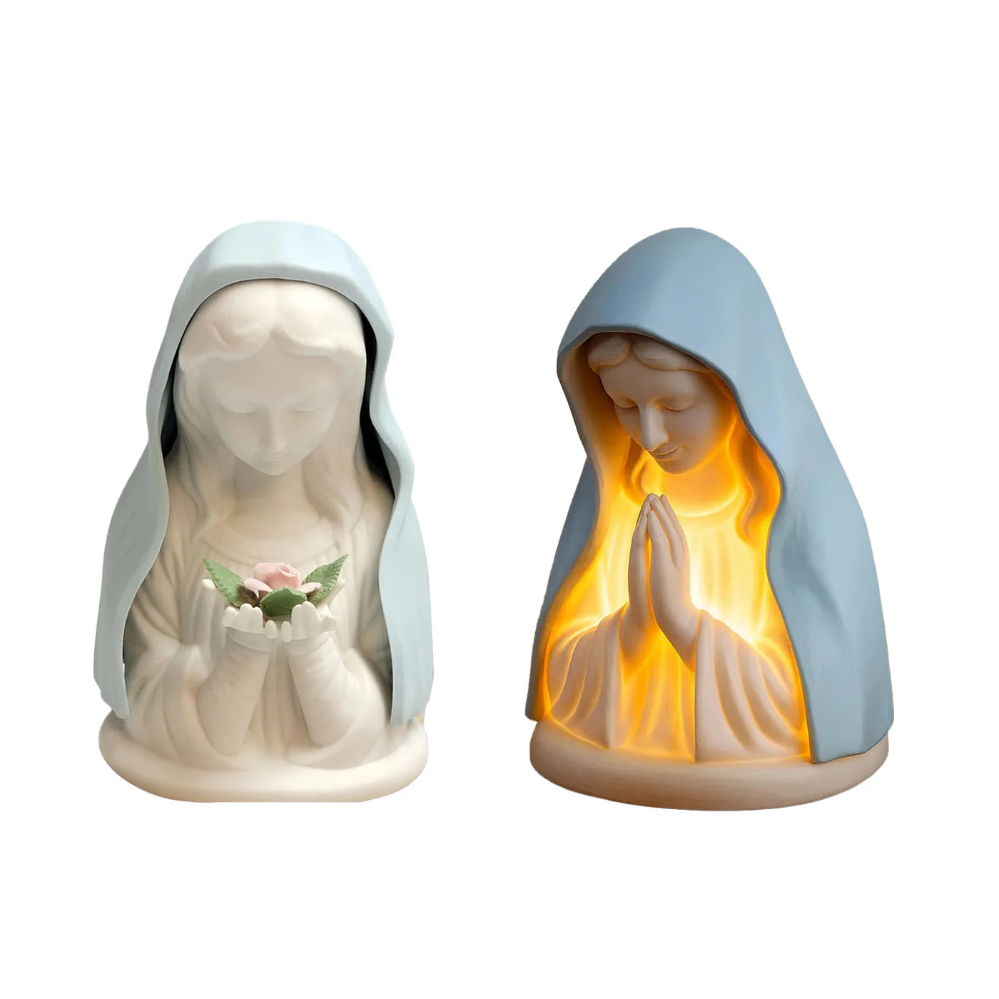 Thanksgiving Praying Lady Night Light Desktop Atmosphere Light Home Decoration Supplies Festival Gift For Family Friends