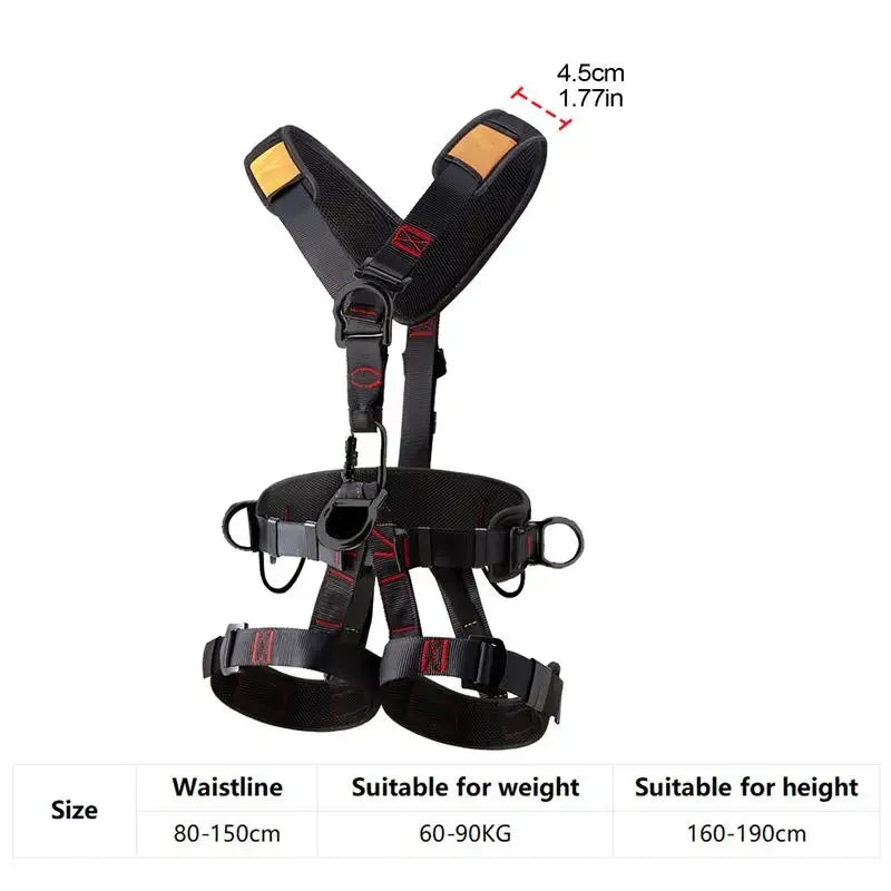 Climbing Harness Five-point Safety Belt With Adjustable Buckles Hunting Harness Fall Harness Detachable For Tree Climbing