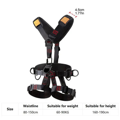 Climbing Harness Five-point Safety Belt With Adjustable Buckles Hunting Harness Fall Harness Detachable For Tree Climbing