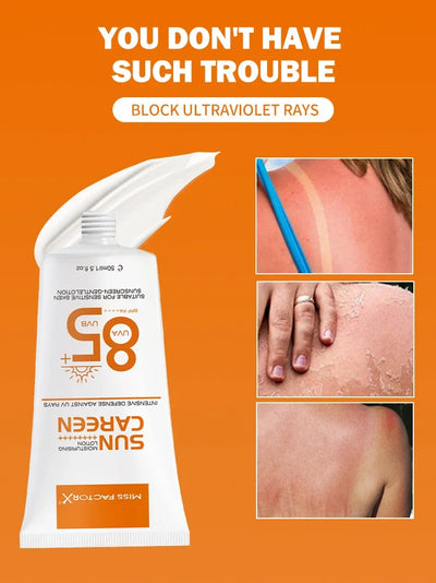 Mild sunscreen, broad-spectrum SPF moisturizing formula, lightweight sunscreen, vegetarian, suitable for facial and body skincar