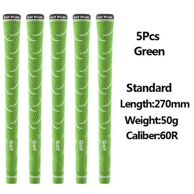 5Pcs Golf Grips Multiple Colors Grip Rubber Non-slip Standard Golf Club Grips Iron and Wood For Men And Women Golf Accessories