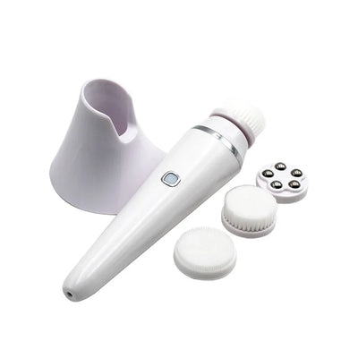 Facial Cleansing Brush 4 in 1 Electric Rechargeable Waterproof Rotating Face Cleaner Deep Pore Cleansing Skin Care Tool