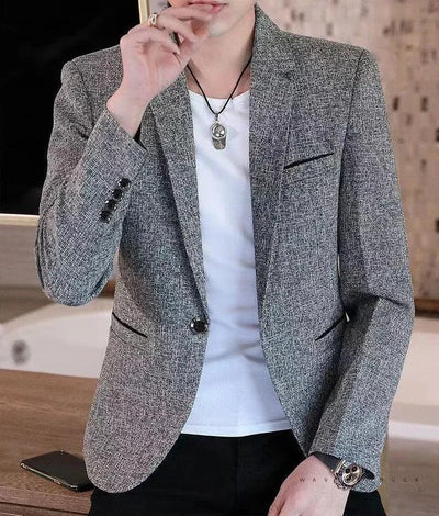 Plaid Male Blazer Brown Men's Suit Jackets Single Breasted Coat Fashion 2024 Fashionable High Quality Classic Luxury Designer