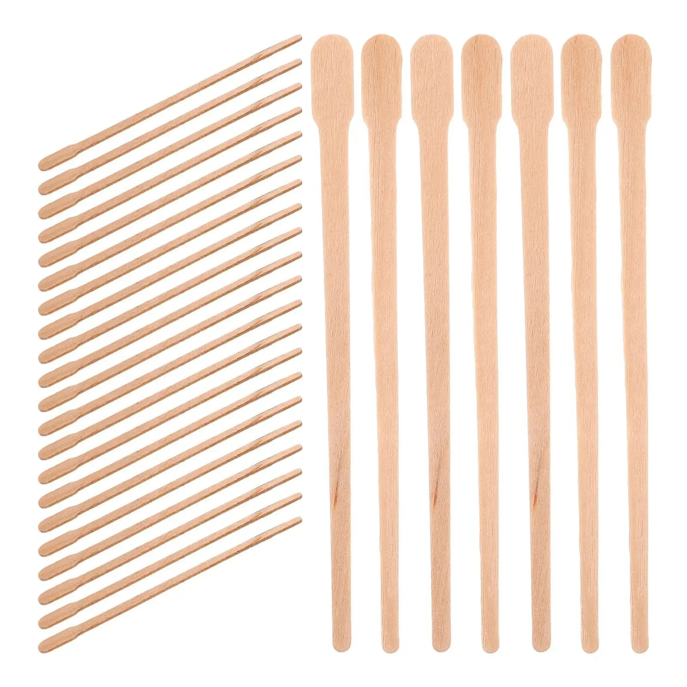 100 Pcs Body Hair Waxing Applicator Women Hairs Wax Rod Elliptical Wax Stick Waxing Sticks For Areas Hard Wax Removal Spatula
