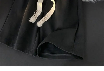 Solid Color Wide-leg Pants for Men New in Summer 2025 Loose and Versatile Sporty Mid-length Shorts Trendy