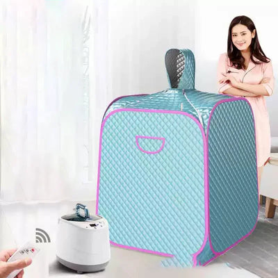Full Body Home Steam Sauna Set 3L Large Steam Pot One Person Sauna Spa with Time Temperature Remote Control Detox Therapy SPA