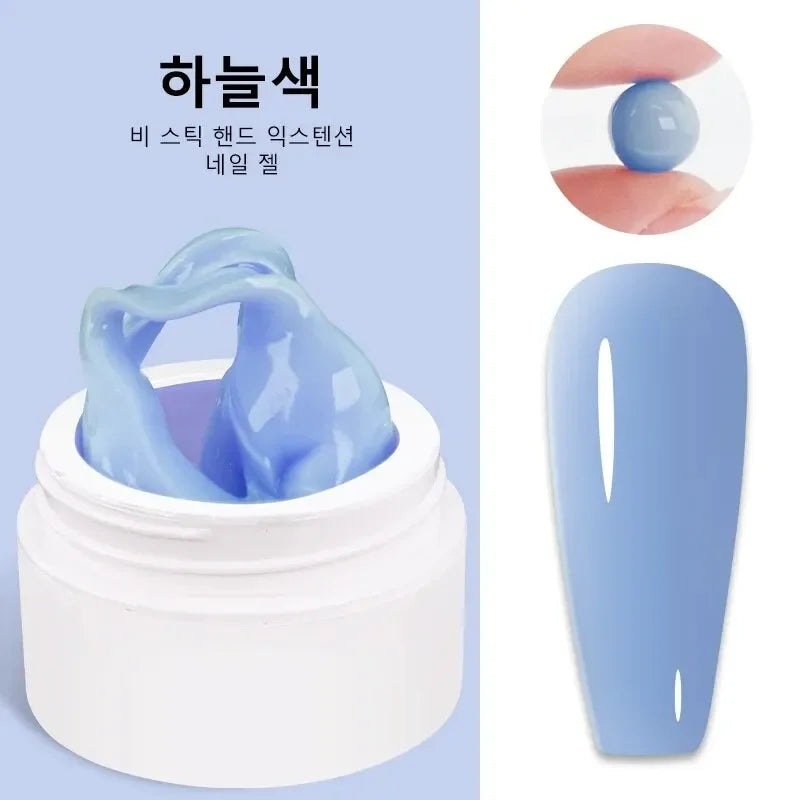 LIMEGIRL 15g Solid Nail Extension Gel Non Stick Hand Phototherapy UV Gel Quick Building Gel Nails Tips Nail Art Prolong Nail Gel